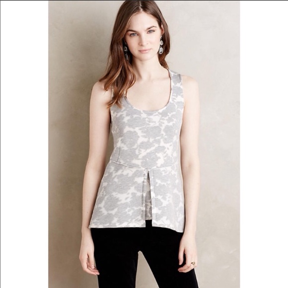 Anthropologie Tops - Anthropologie Neoprene Peplum Tank Top NWT Small